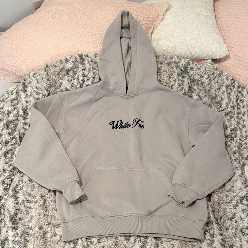 White fox hoodie
